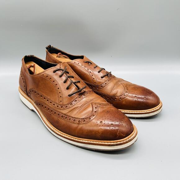 Cole Haan Shoes Mens 11 Brown Leather Grand 360 Wingtip Oxford Dress Brogue main image 10